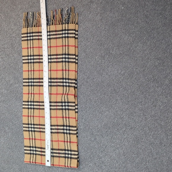 Vintage Burnerrys Nova Check Lambswool Scarf - Picture 4 of 5